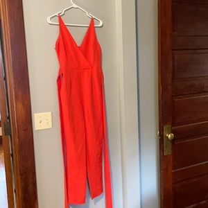 ASOS red tie jumpsuit!